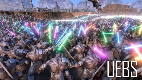 15 000 Laser Knights Vs 20 000 Orcs Ultimate Epic Battle Simulator 2