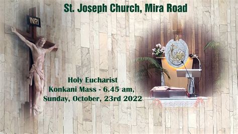 Live Holy Eucharist At 615 Am Sat October 23rd 2022 St Joseph