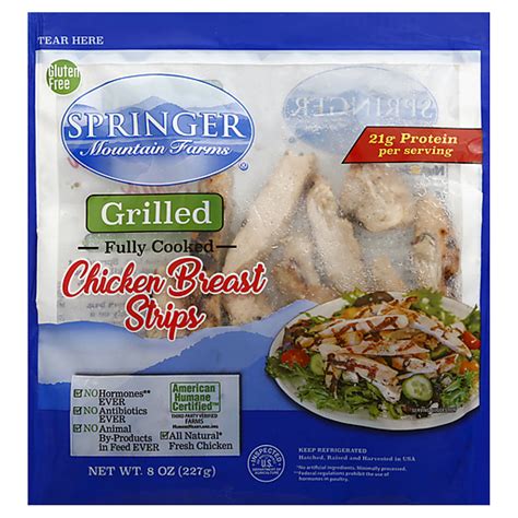 Springer Mountain Farms Grilled Chicken Breast Strips 8 Oz Chicken