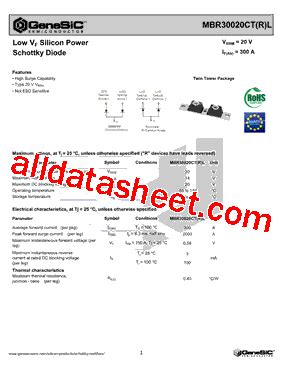 Mbr Ctl Datasheet Pdf Genesic Semiconductor Inc