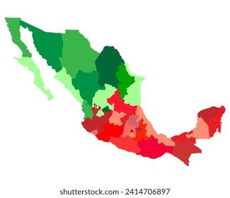 Mexico Map High Detailed Map Mexico Stock Vector (Royalty Free) 2414706897 | Shutterstock