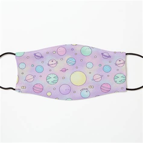 Pastel Planets Doodle Mask For Sale By Kirakiradoodles Redbubble