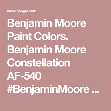 Benjamin Moore Paint Colors Benjamin Moore Constellation AF 540