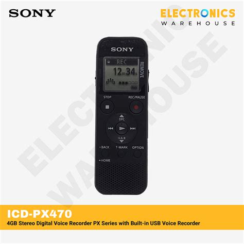 Sony Icd Px Gb Stereo Digital Voice Recorder Px Series With Built