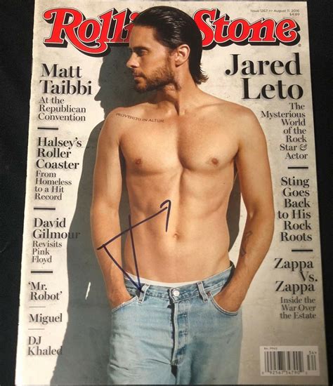 Jared Leto Shirtless Sexy Signed Autograph Rolling Stone Magazine