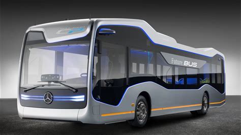 Mercedes Benz Unveils Its Self Driving Future Bus Youtube