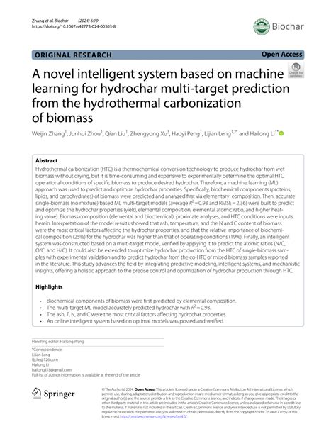 Pdf A Novel Intelligent System Based On Machine Learning For