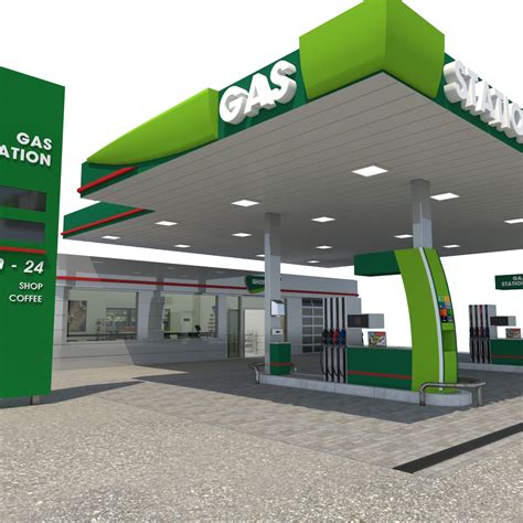 Modern Gas Station 3D Model $149 - .max - Free3D