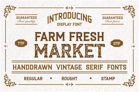 Farm Fresh Market Sans Serif Font Serif Fonts Creative Market