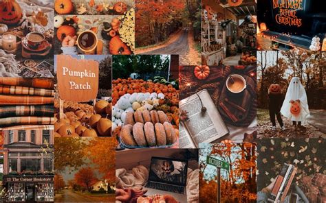 Autumn Tan Aesthetic Wallpaper Desktop Wallpaper Fall Halloween Desktop