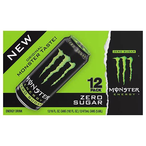 Monster Energy Zero Sugar, Sugar Free Energy Drink, 16 oz. Cans - Shop ...