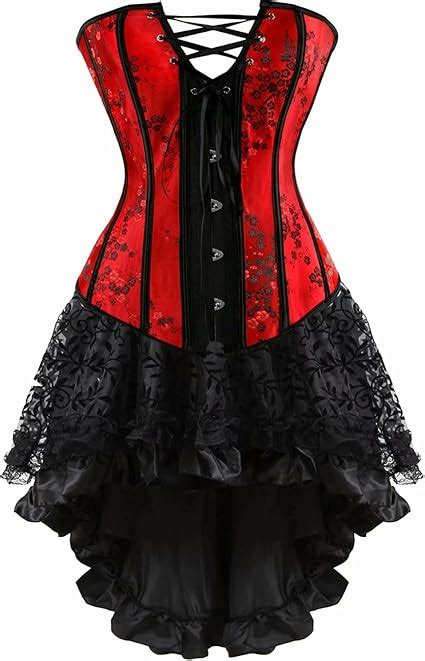 Korsett Kleid Asymmetrie Steampunk Corsagenkleid Bustier Corsage Zum