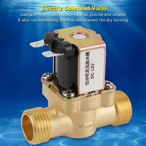 12v Bspp G12 Brass Nc Normally Closed Electric Solenoid Valve 2 Way No Pressure Regulating