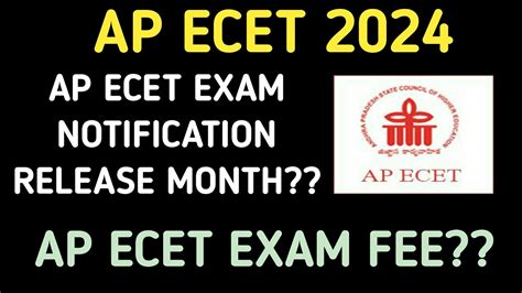 Ap Ecet Exam Notification Date Ap Ecet Exam Fee Ap Ecet Latest