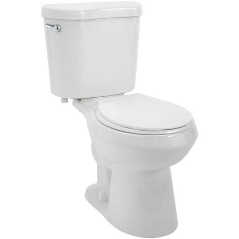 Glacier Bay 2 Piece 128 Gpf High Efficiency Single Flush Round Toilet