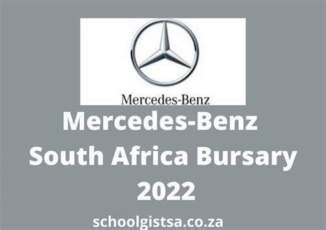 Mercedes Benz South Africa Bursary 2023 Schoolgistsa