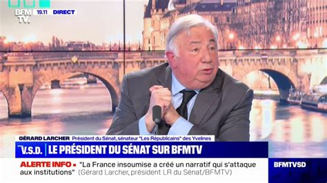 Gérard Larcher président du Sénat S il n y avait pas de violence il