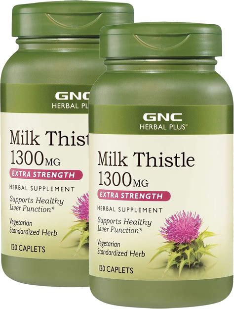 Amazon GNC Herbal Plus Milk Thistle 200mg Supports Healthy Liver