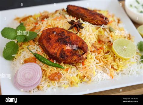 Fish Biryani Spicy And Delicious Malabar Biryani Or Hyderabadi