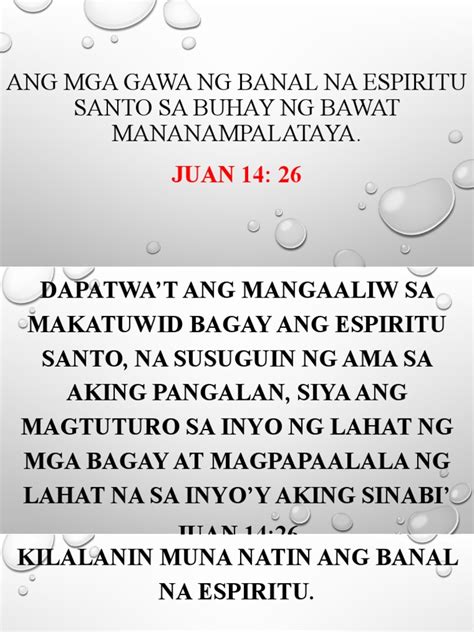 Ang Mga Ng Banal Na Espiritu Santo Sa Mga Mananampaltaya Pdf