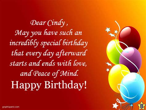 happy birthday cindy quotes | Birthday Star