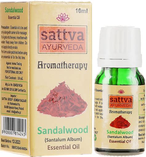 Sattva Ayurveda Sandalwood Essential Oil Éterický olej Santalové