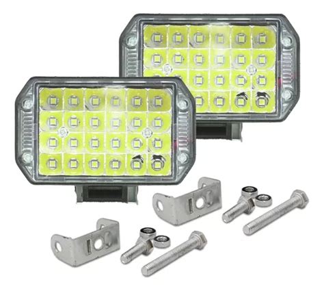 2 Faros Led 3 5 Pulgadas 24 Led Luz Blanca Fija Y Estrobo Meses Sin