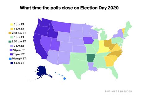 What Time The Polls Close On Election Day 2020 R Mapporn