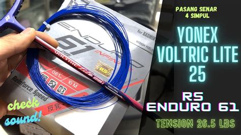 YONEX Voltric Lite 25i RS Enduro 61 Blue V26 5 H28 5 YouTube