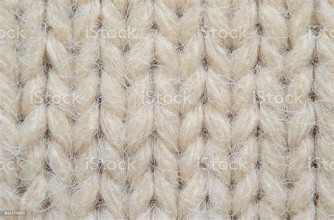 Beige Knitted Texture Macro Stock Photo Download Image Now Abstract