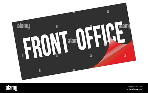 Front Office Text Written On Black Red Sticker Stamp Stock Photo Alamy