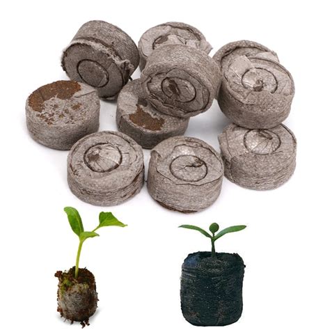 10PCS 30MM Nursery Block Peat Pellets Garden Flowers Planting Green Thumb Seedling Soil New-in ...