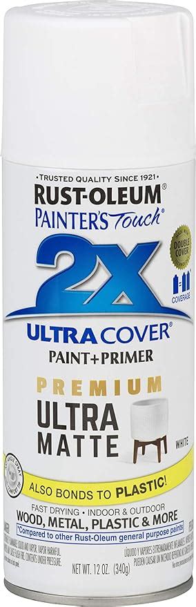 RUST OLEUM 331181 Painters Touch 2 X 12 OZ White Matte Spray Paint