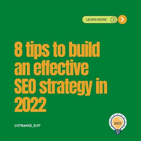 8 Tips To Build An Effective Seo Strategy In 2022💡 Seo Tactics