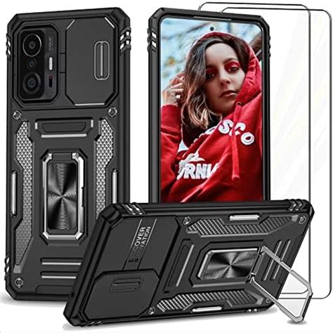 NEINEI Coque pour Xiaomi 11T 11T Pro 5G 2 Verre Trempé Etui de