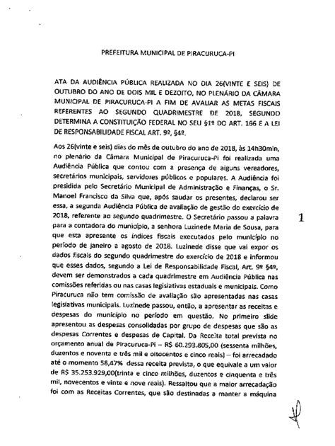 Fillable Online ATA DA AUDINCIA PBLICA DO PLANO MUNICIPAL DE SANEAMENTO