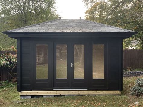 4m X 3m Hipped Roof Pavilion Garden Room Vernon Log Cabins Scotland