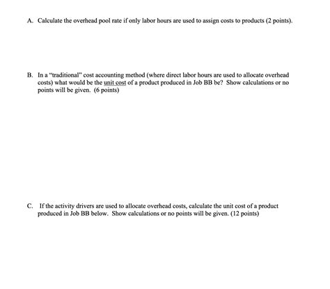 Solved Problem Points Use The Following Information Chegg