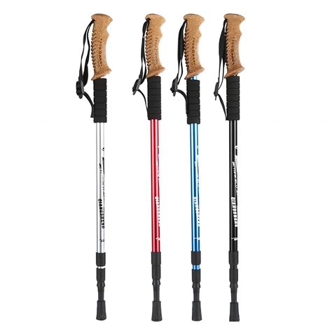 Antishock Retractable Folding Snow Rainy Hiking Walking Sticks ...