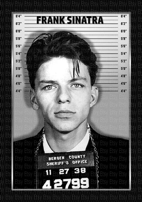 Frank Sinatra Celebrity Mugshots Photo Memorabilia Etsy Finland