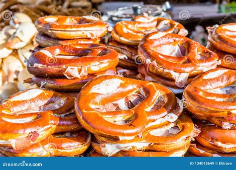 Typical Pretzel In A Pastry In Alsace France Stock Image Image Of