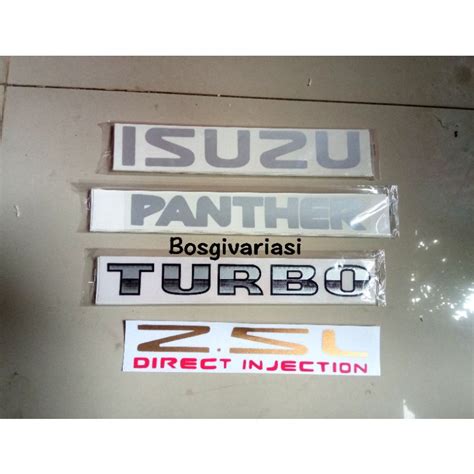 Jual Stiker Tulisan Isuzu Panther Turbo Kotak Pick Up Pu Byson Bison