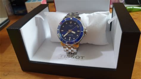 Tissot Seastar Powermatic Blue Dial Unboxing And Review Youtube