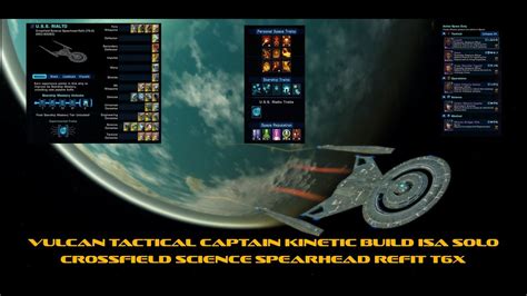 Star Trek Online Tactical Build Crossfield Science Spearhead Refit T6x Torpedo And Mines Youtube