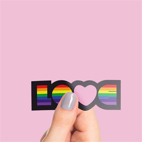 Rainbow Love Lgbt Premium Vinyl Sticker Gay Pride Die Cut Etsy