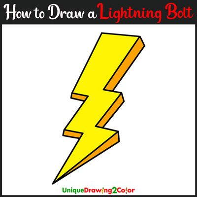 How to Draw a Lightning Bolt: Step by Step Instructions with Pictures