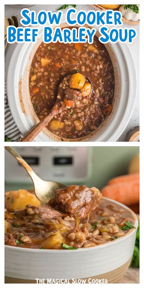 Slow Cooker Beef Barley Soup The Magical Slow Cooker