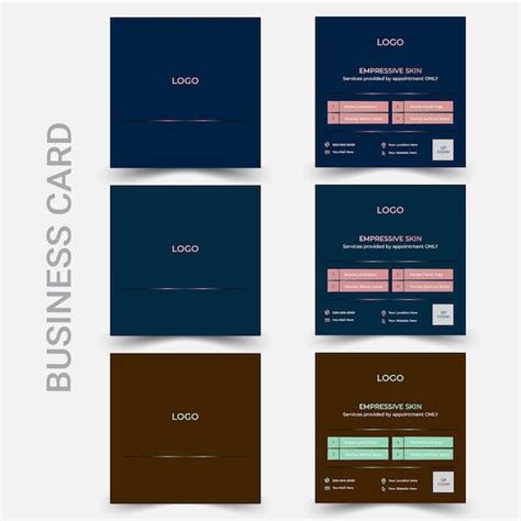 Premium Vector Square Professional Business Card Corporate Eye