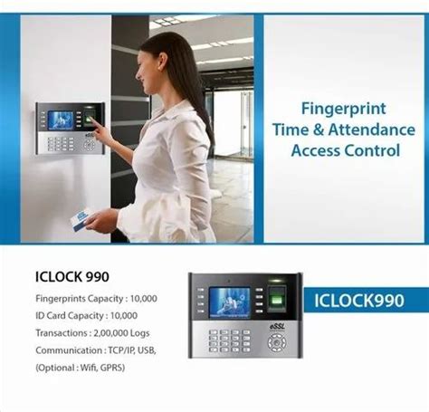 EssL Model Name Number ICLOCK990 Fingerprint Biometric Attendance