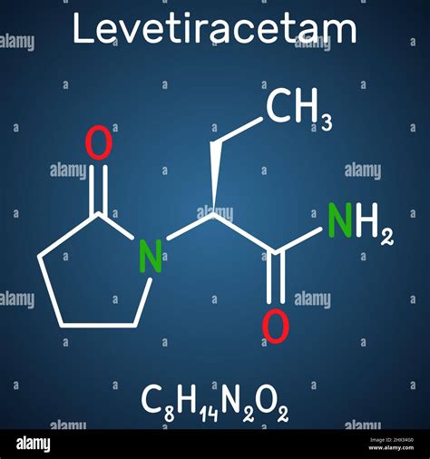 Molécula de levetiracetam Es pirrolidina medicamento anticonvulsivo